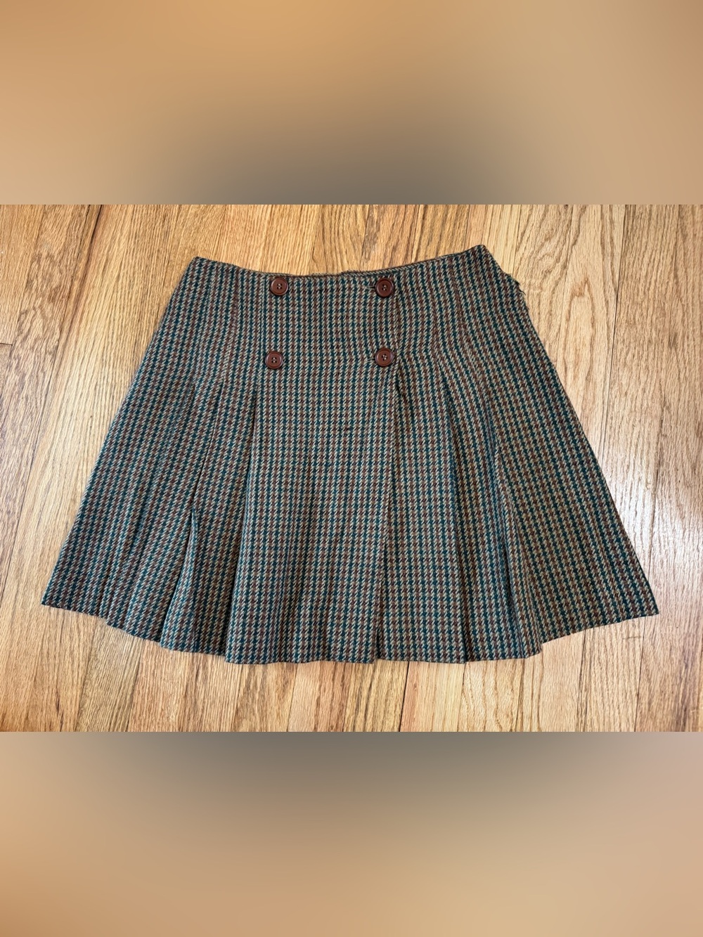 90s 100% wool mini skirt made in Italy